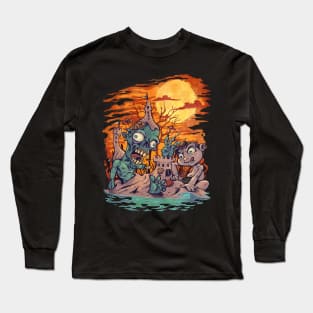 Zombie at the Beach Long Sleeve T-Shirt